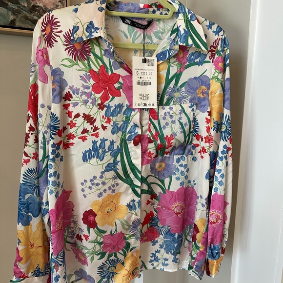 Zara Tops - Zara Multicolor Floral Women's Blouse